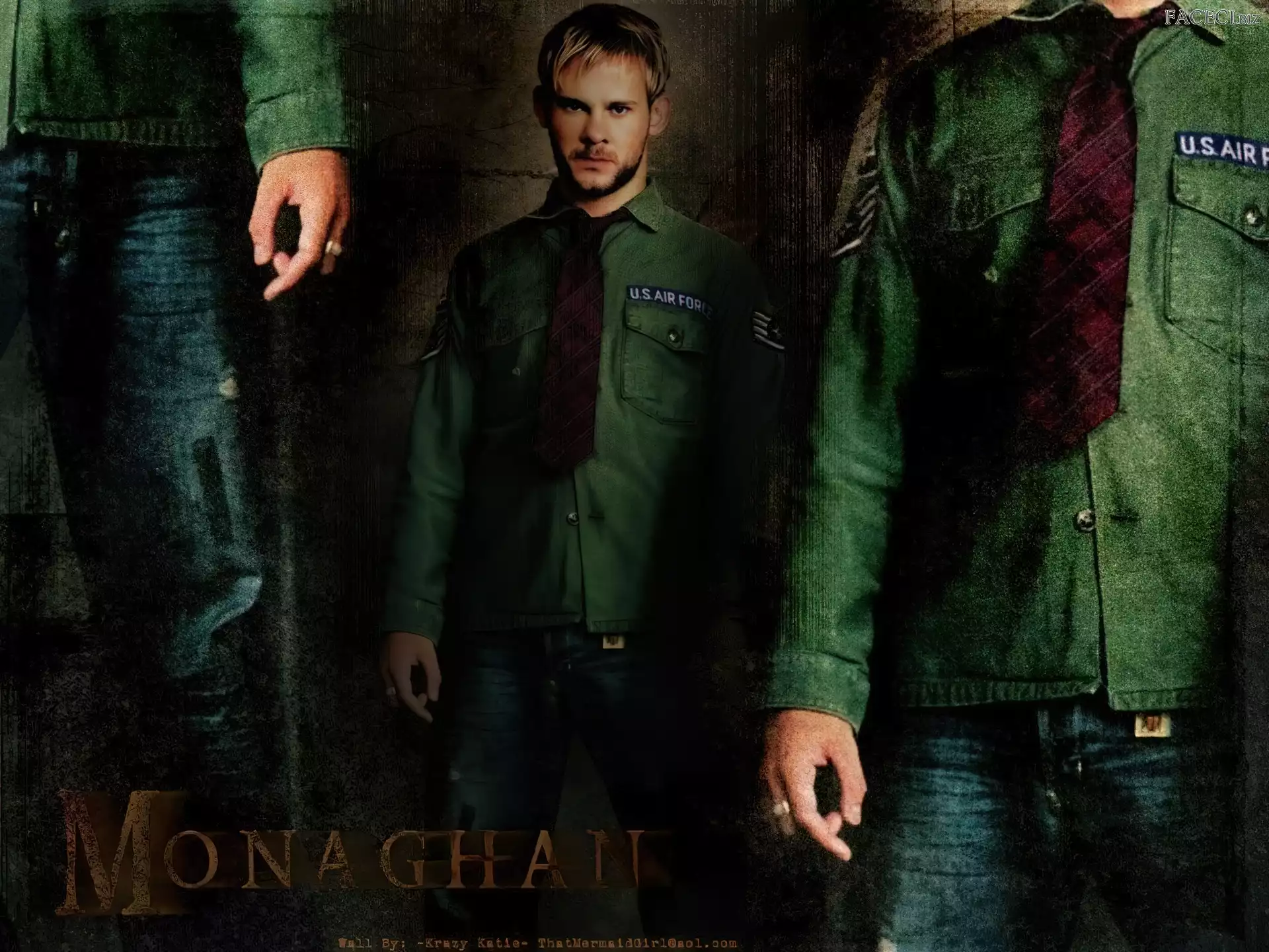 jeansy, Dominic Monaghan, krawat