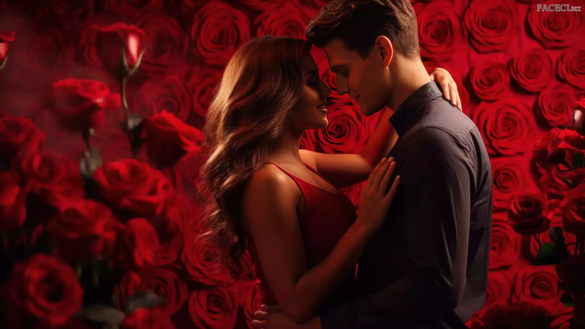 Róże, Mężczyzna, Miłość, Kobieta, Kwiaty, Czerwone